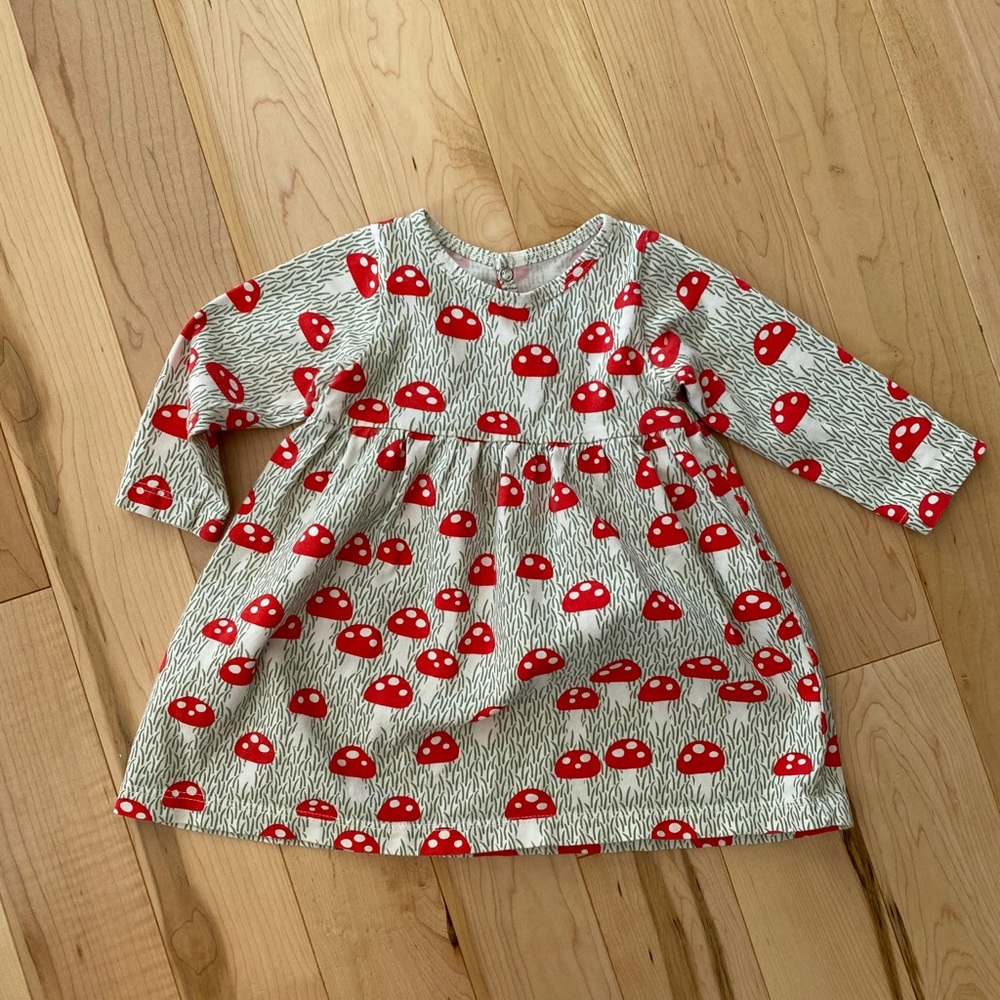 Winter Water Factory Geneva Baby Dress, Mushroom